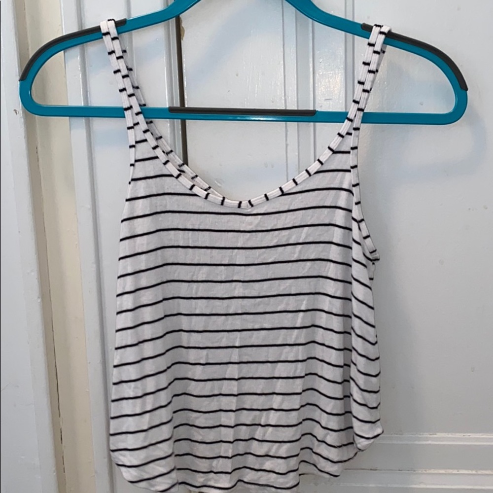 GARAGE Black & White Tank striped tank